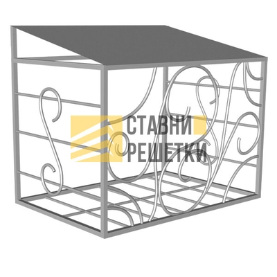 Решетка с козырьком и ковкой для кондиционера РКЗ-09