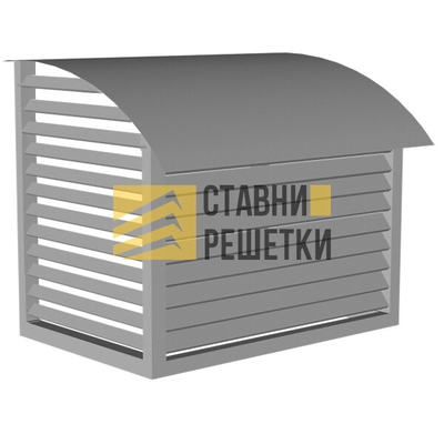 Решетка жалюзи с козырьком для кондиционера РКЗ-15