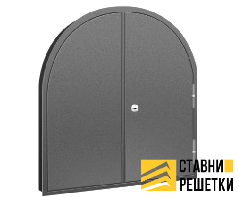 Ставни глухие двупольные арочные ГС-05