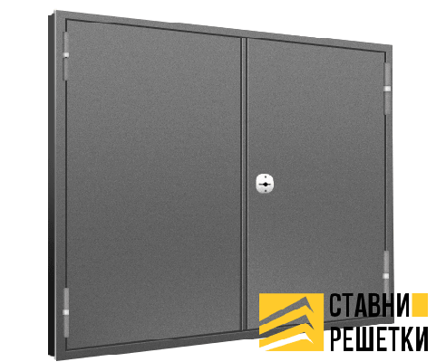 Ставни глухие двупольные с задвижками ГС-04