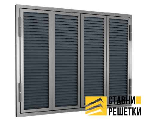 Ставни жалюзийные складные с наличником ЖС-19