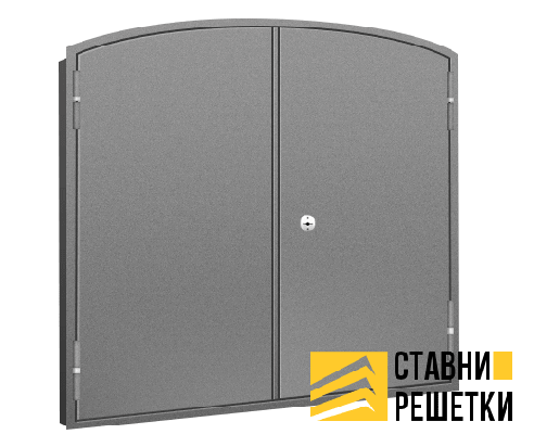 Ставни глухие двупольные полуарочные ГС-09