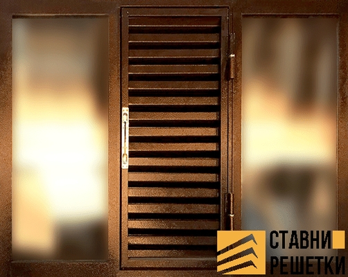 Ставни жалюзи со стеклом ЖС-09